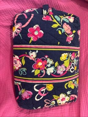Vera Bradley Ribbons Print Quilted Cosmetic Makeup Bag